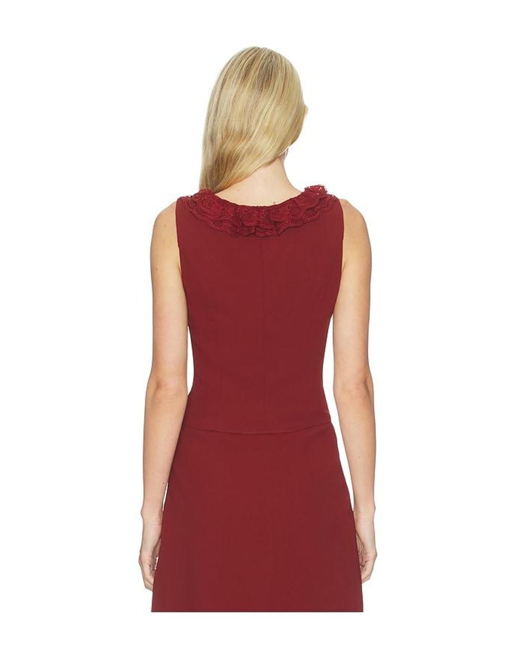 Astr Red Sleeveless Top