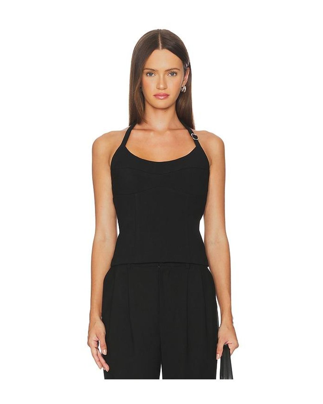 SOVERE Black Demi Top