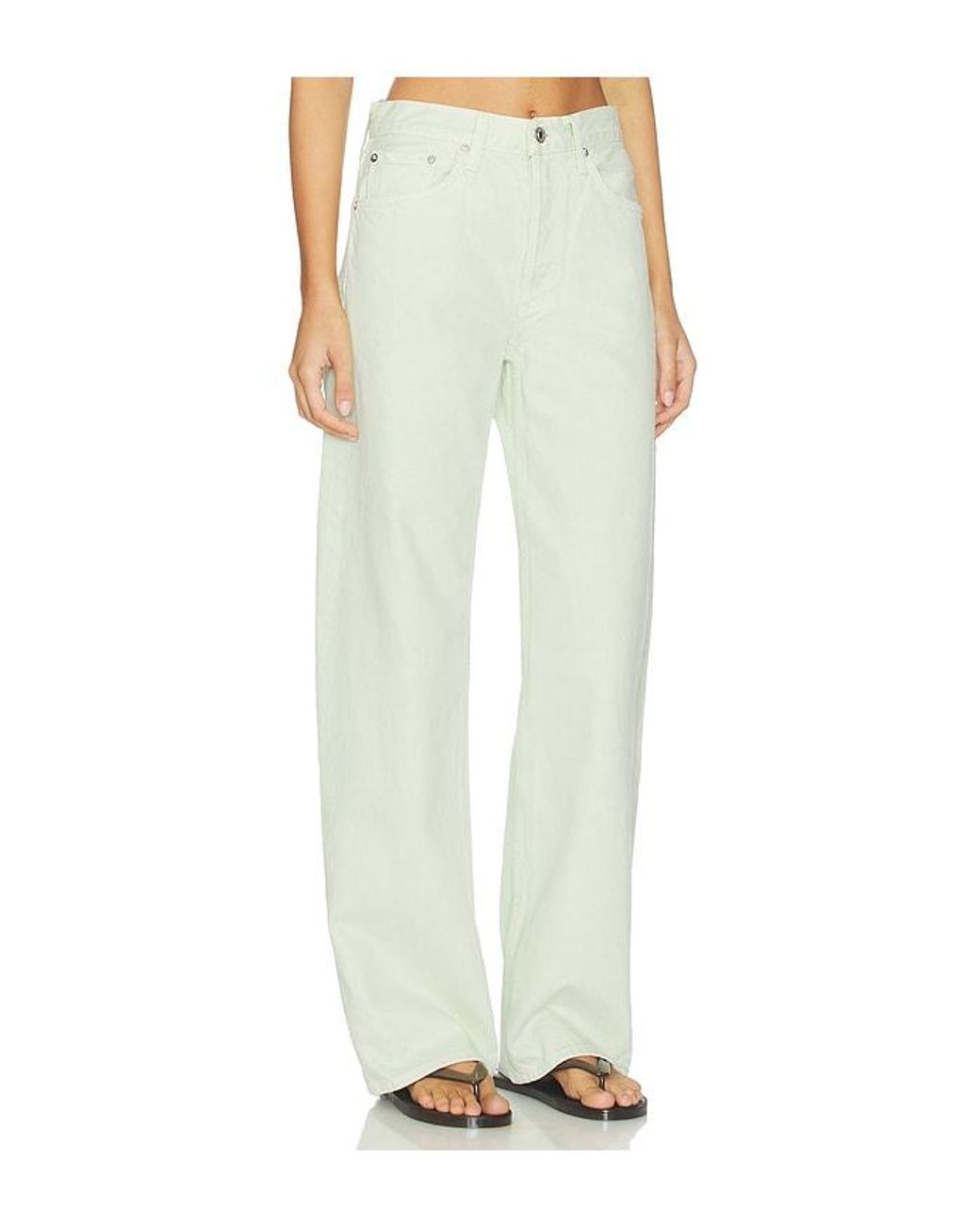 Agolde White Arc Loose Wide Crop Jeans