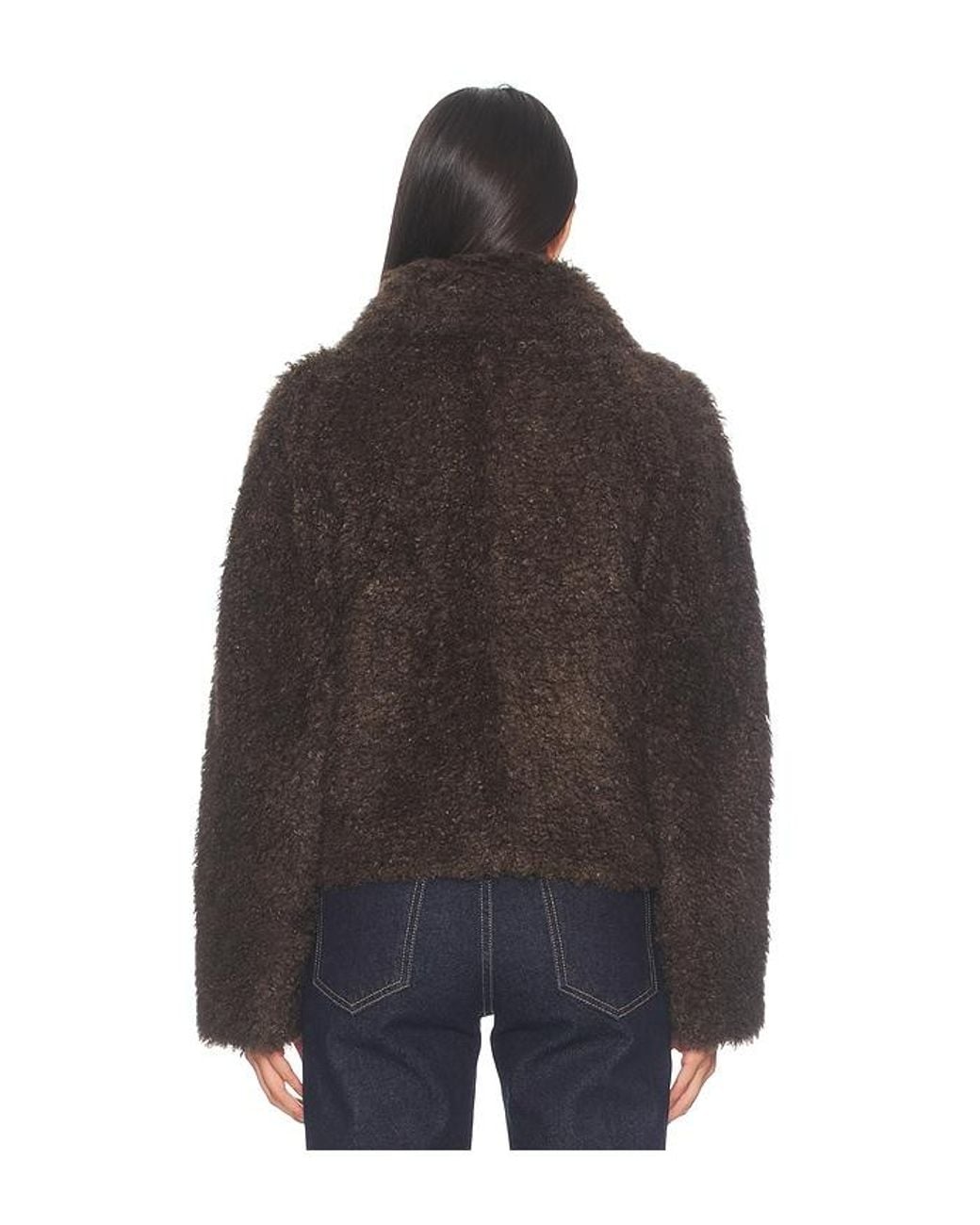 Vince Black Faux Fur Cropped Jacket