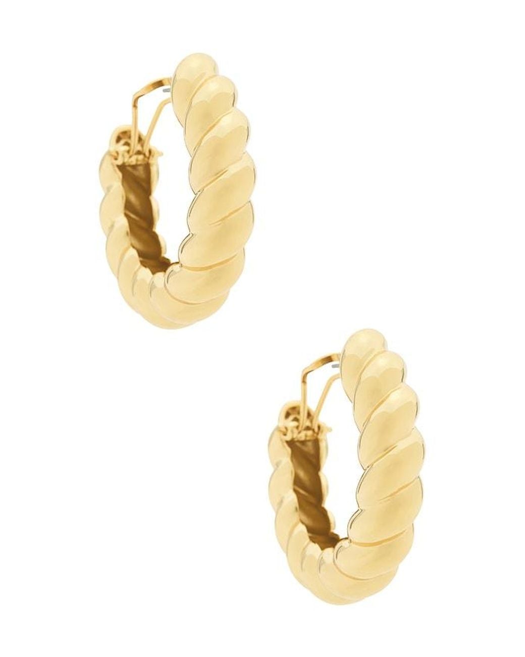 Eddie Borgo Metallic Torsade Hoop Earrings