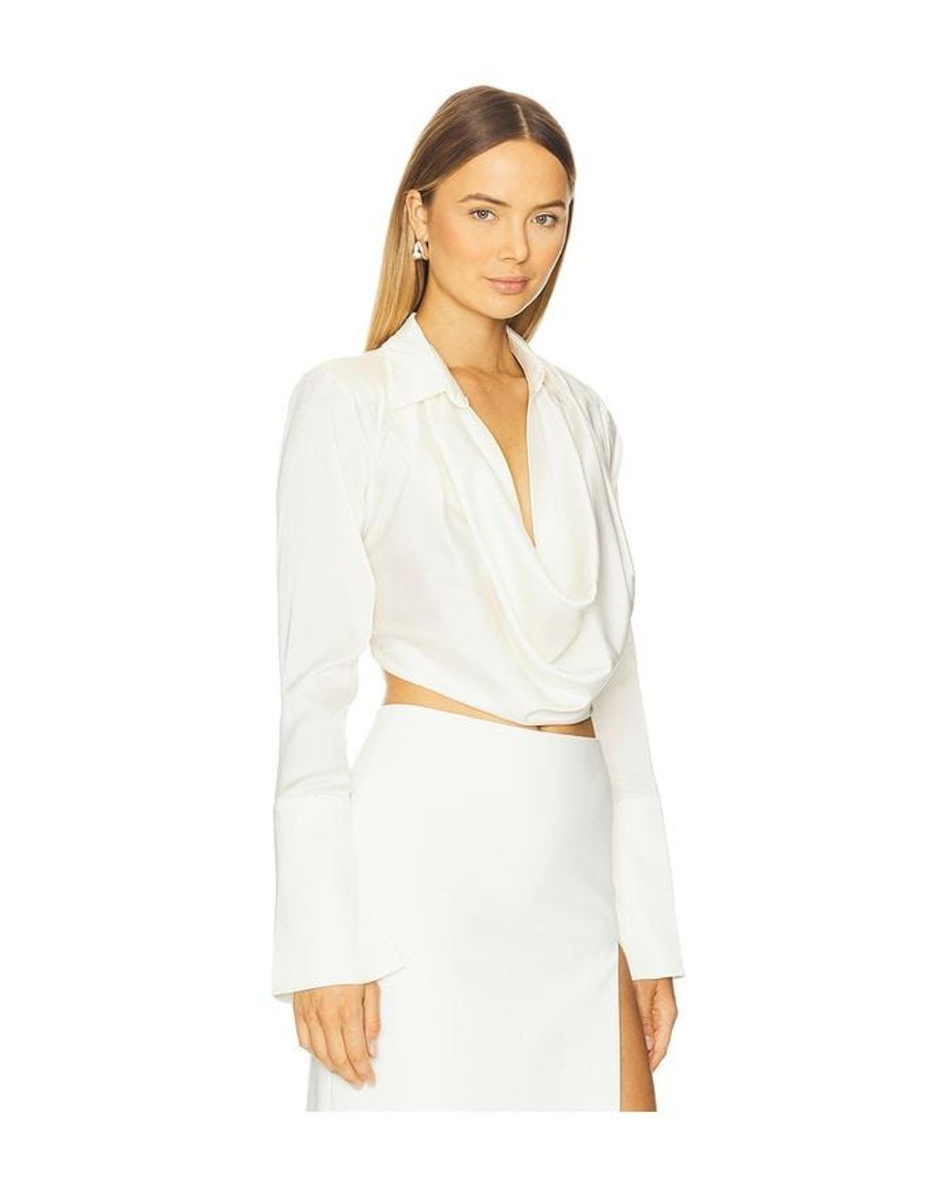 Ceren Ocak White Shawl Shirt