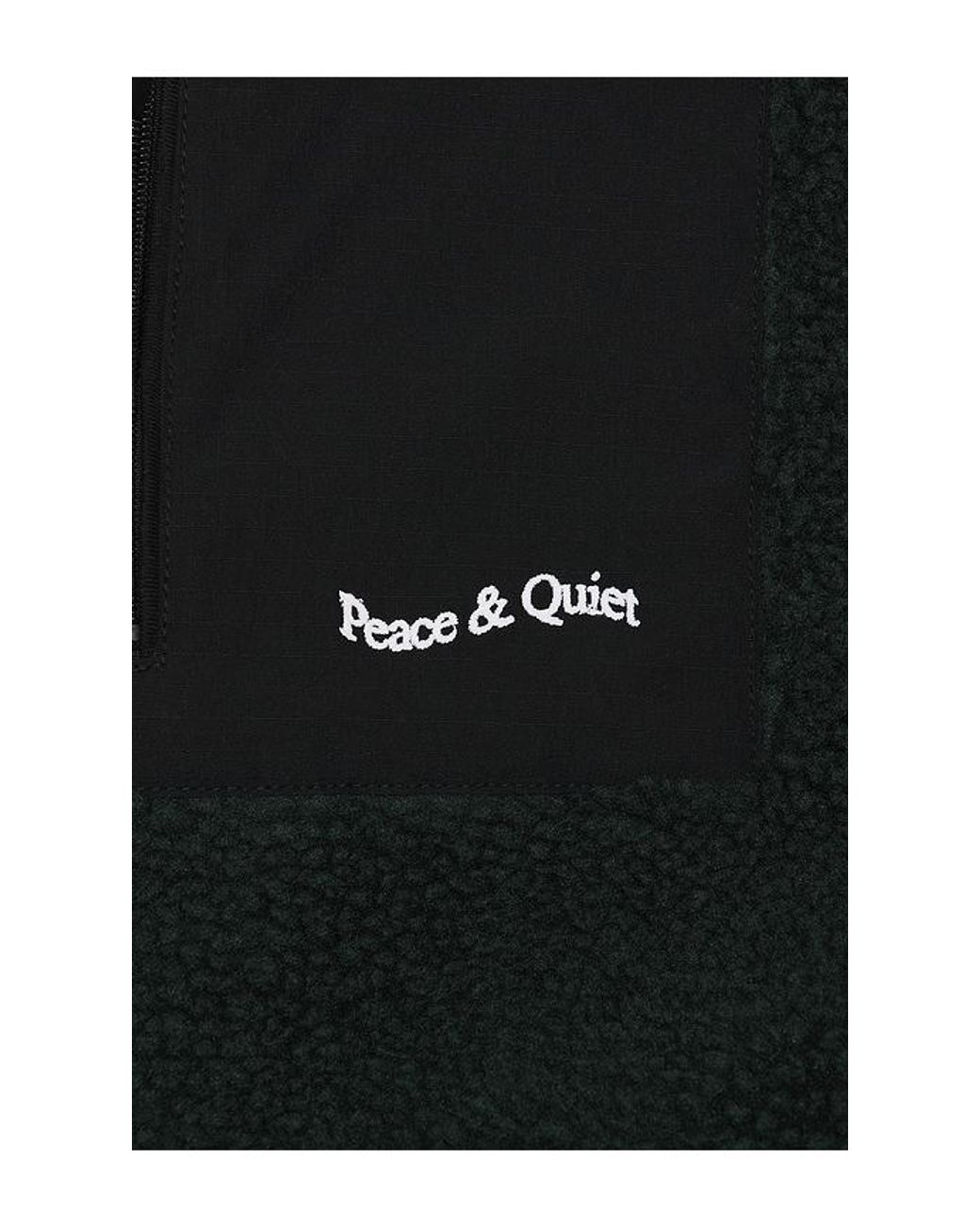 Museum of Peace & Quiet Black Wordmark Sherpa Vest for men