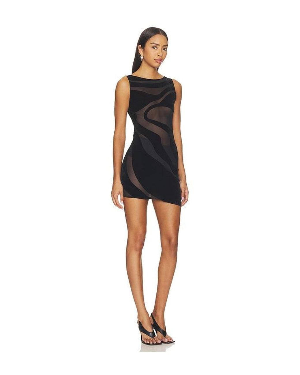 OW Collection Black Silla Asymmetric Top