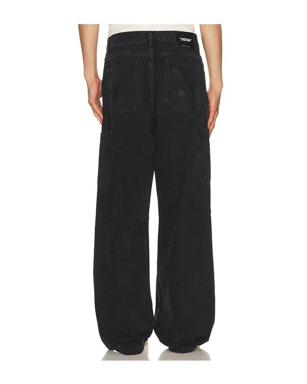 Off-White c/o Virgil Abloh Black Half Arrow Cargo Slouchy Jeans for men