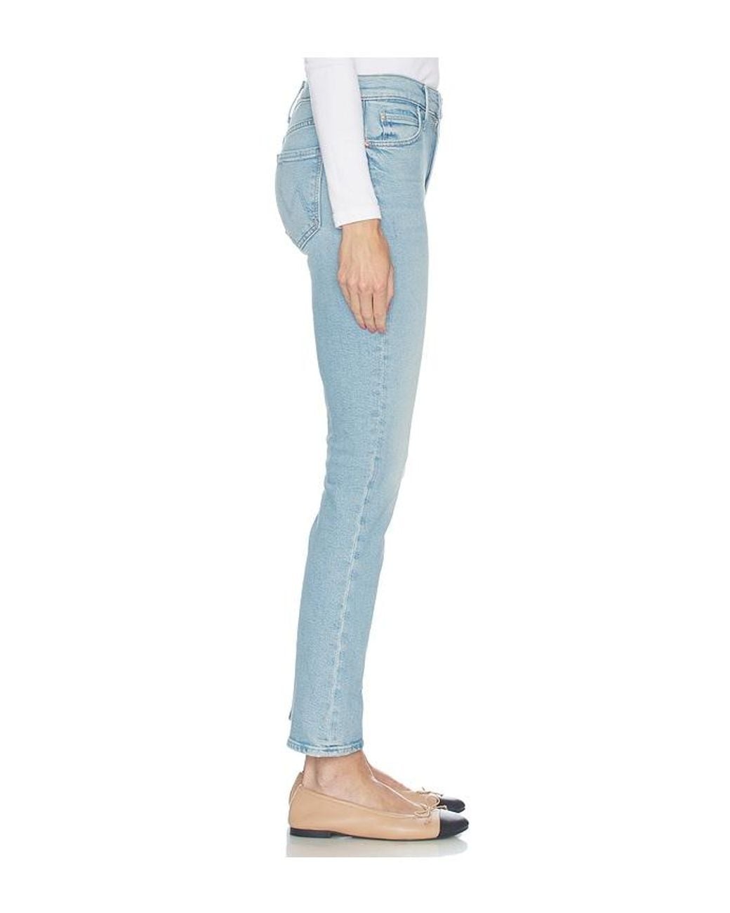 Mother Blue High Waisted Rascal Hover