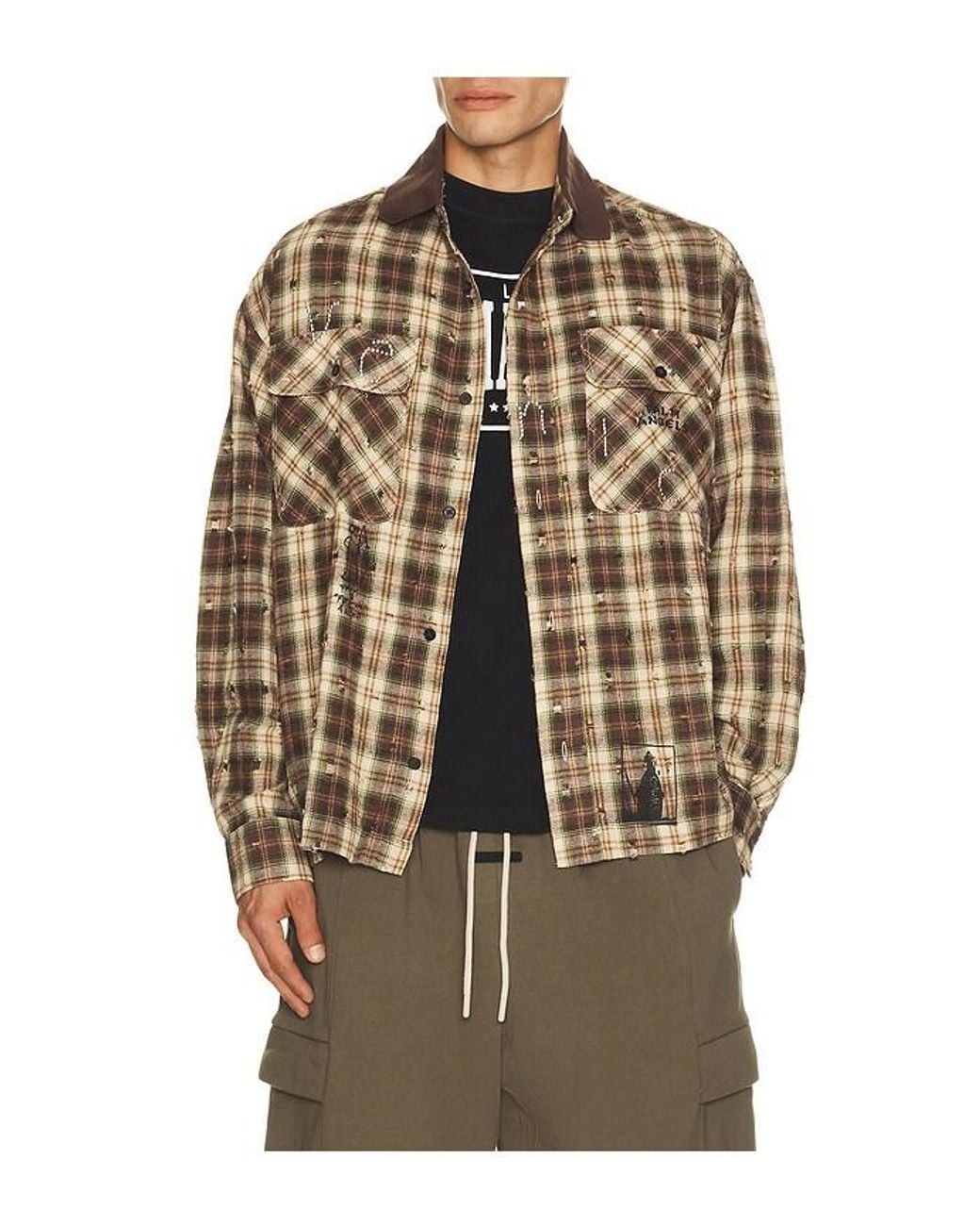 Palm Angels Multicolor Surfer Dream Check Loose Shirt for men