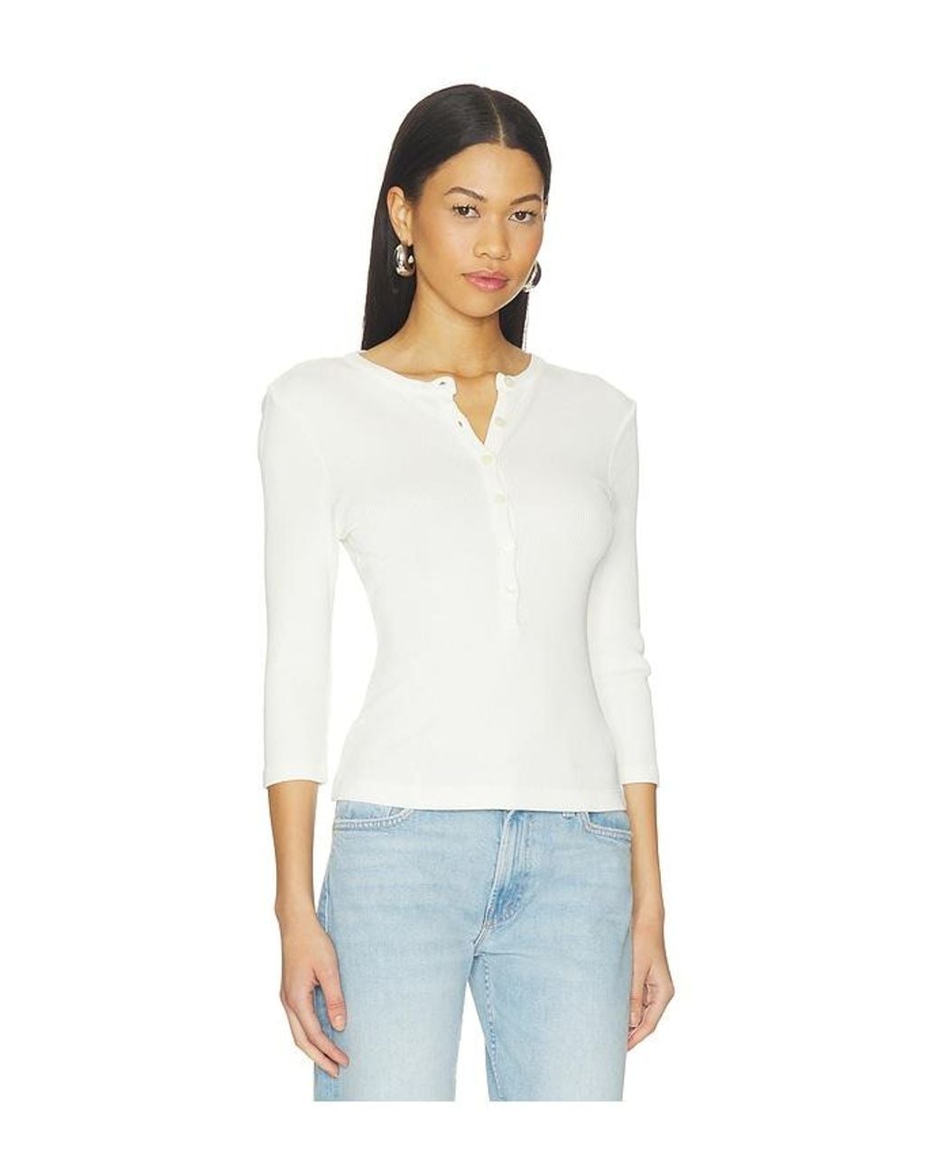 Citizens of Humanity White Boy Henley Tee