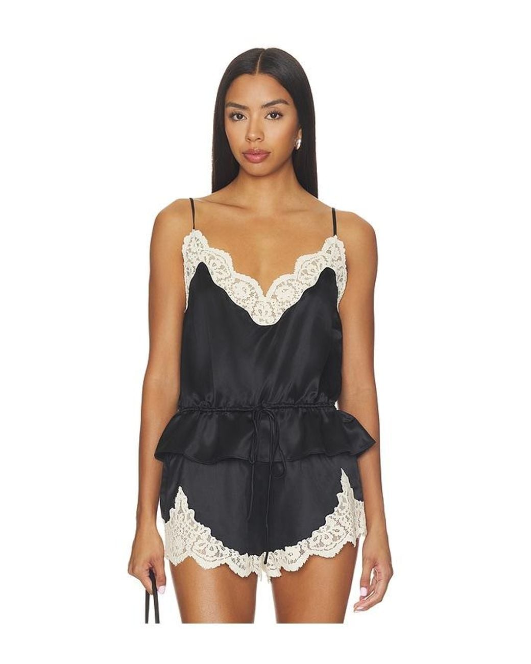 Tularosa Black Lio Silk Cami Top