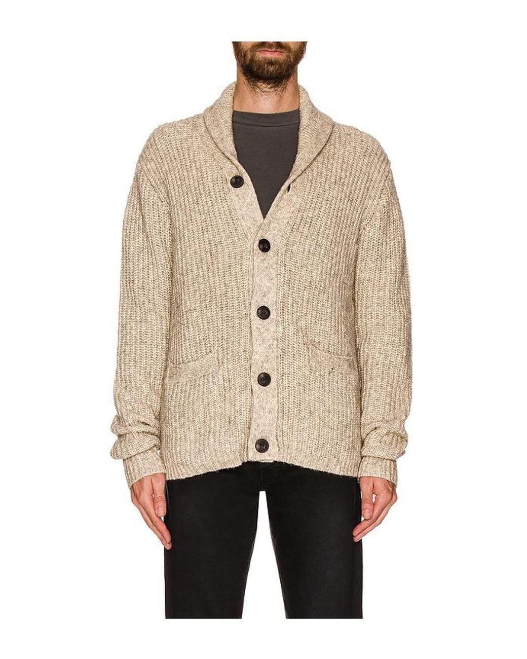 Schott Nyc Natural Yak Blend Cardigan for men