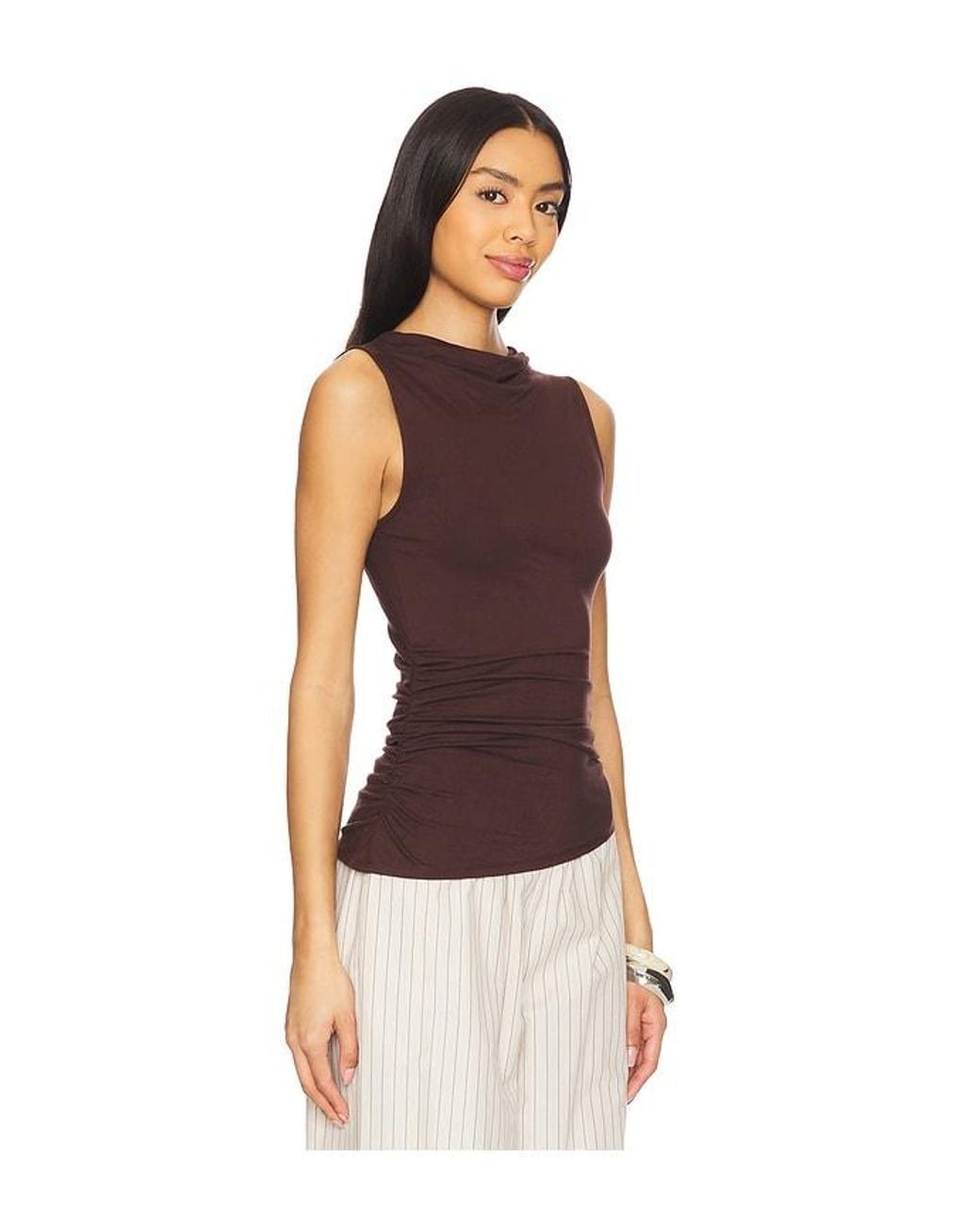 ALL THE WAYS Brown Beatrice Top