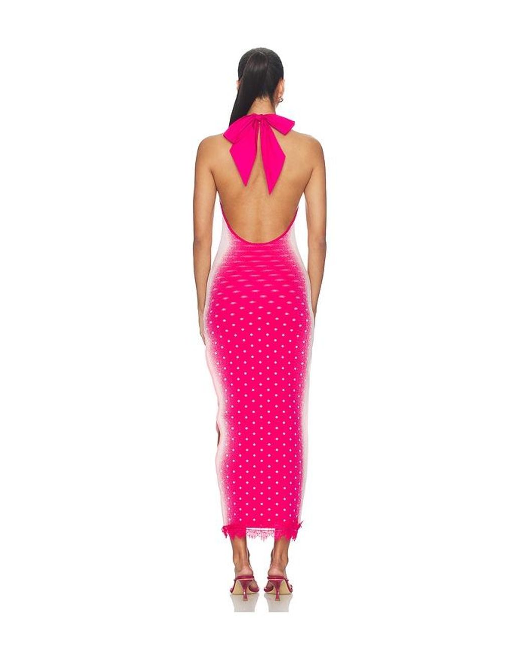 Ph5 Pink Noah Halter Neck Long Dress