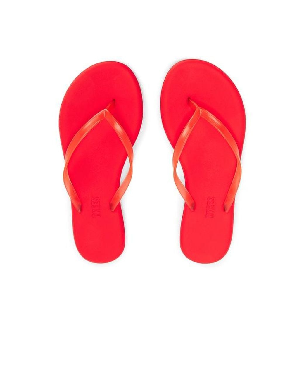 TKEES Red Aqua Flip Flops