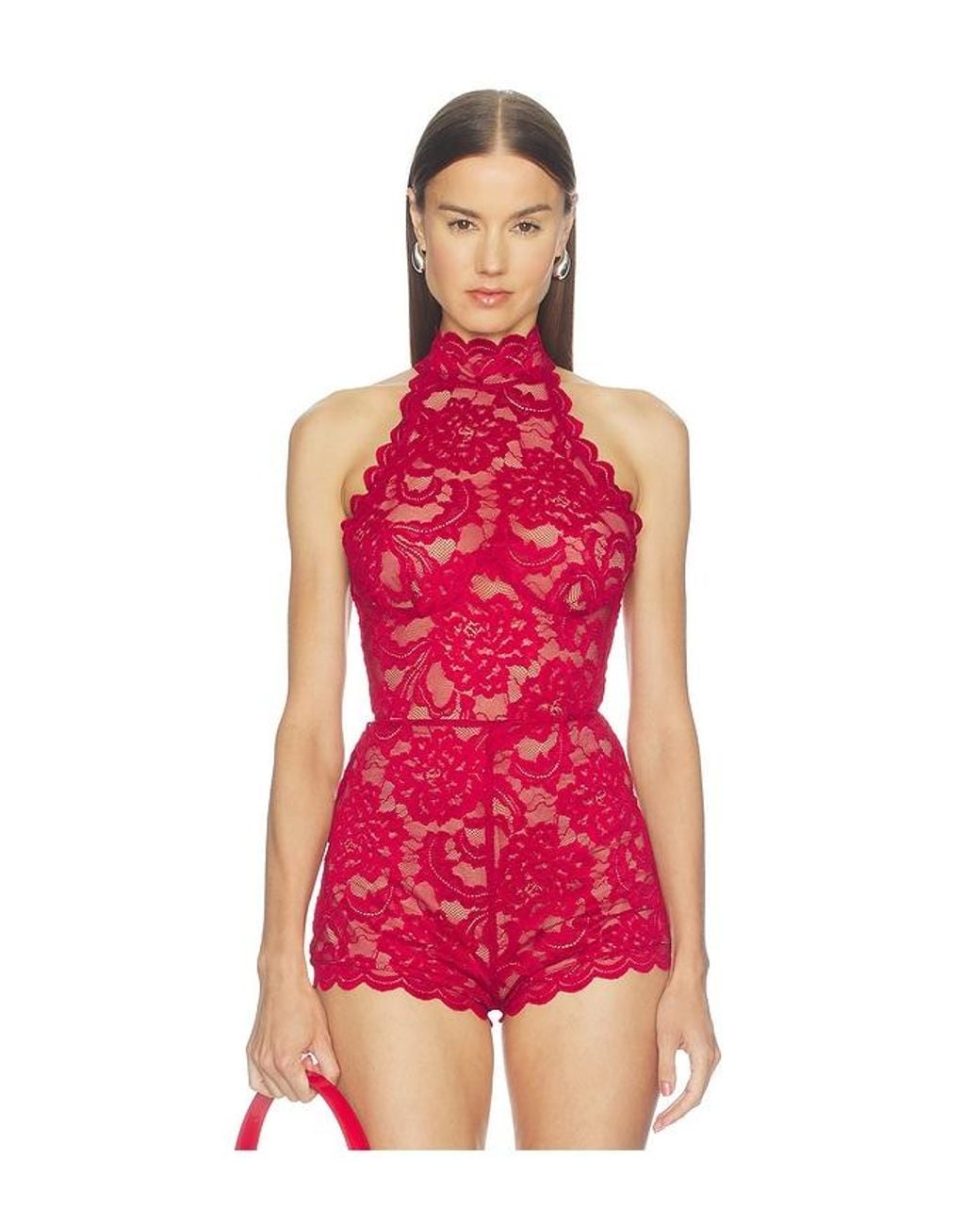 Nookie Pink Delphine Lace Bodysuit