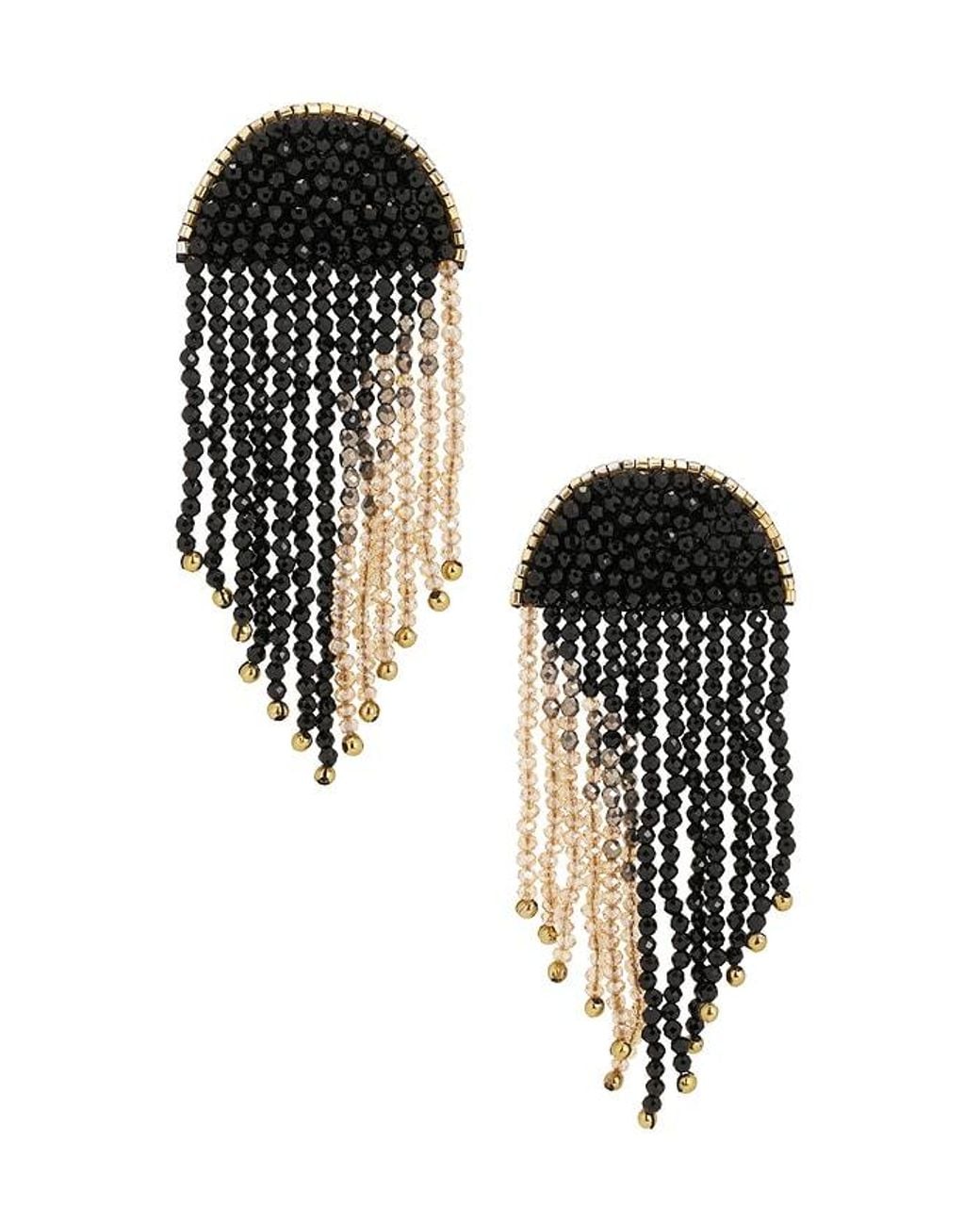 Deepa Gurnani Black Statement-Ohrringe Sunil
