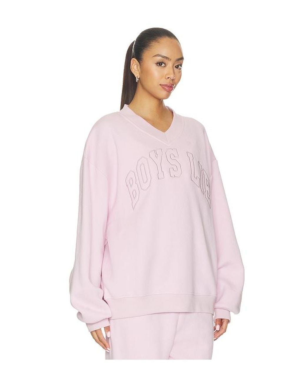 Boys Lie Pink All-Star V3 Hayley V-Neck Sweatshirt