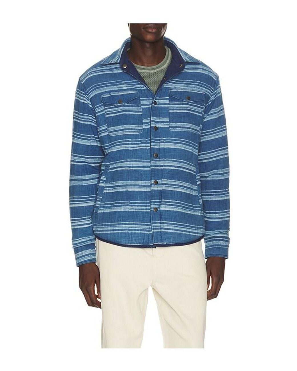 Faherty Brand Blue Reversible Bondi Jacket for men