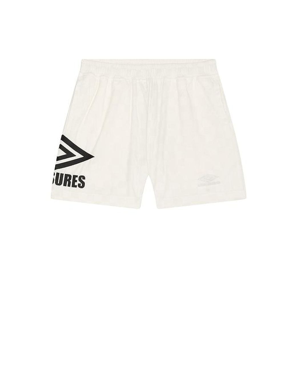Pleasures White X Umbro Classic Shorts for men