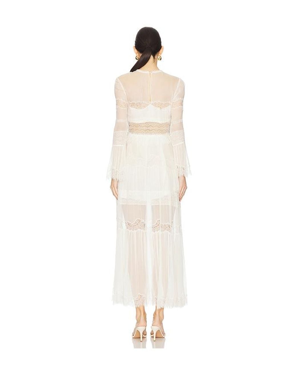 LoveShackFancy White Kleid Rosney