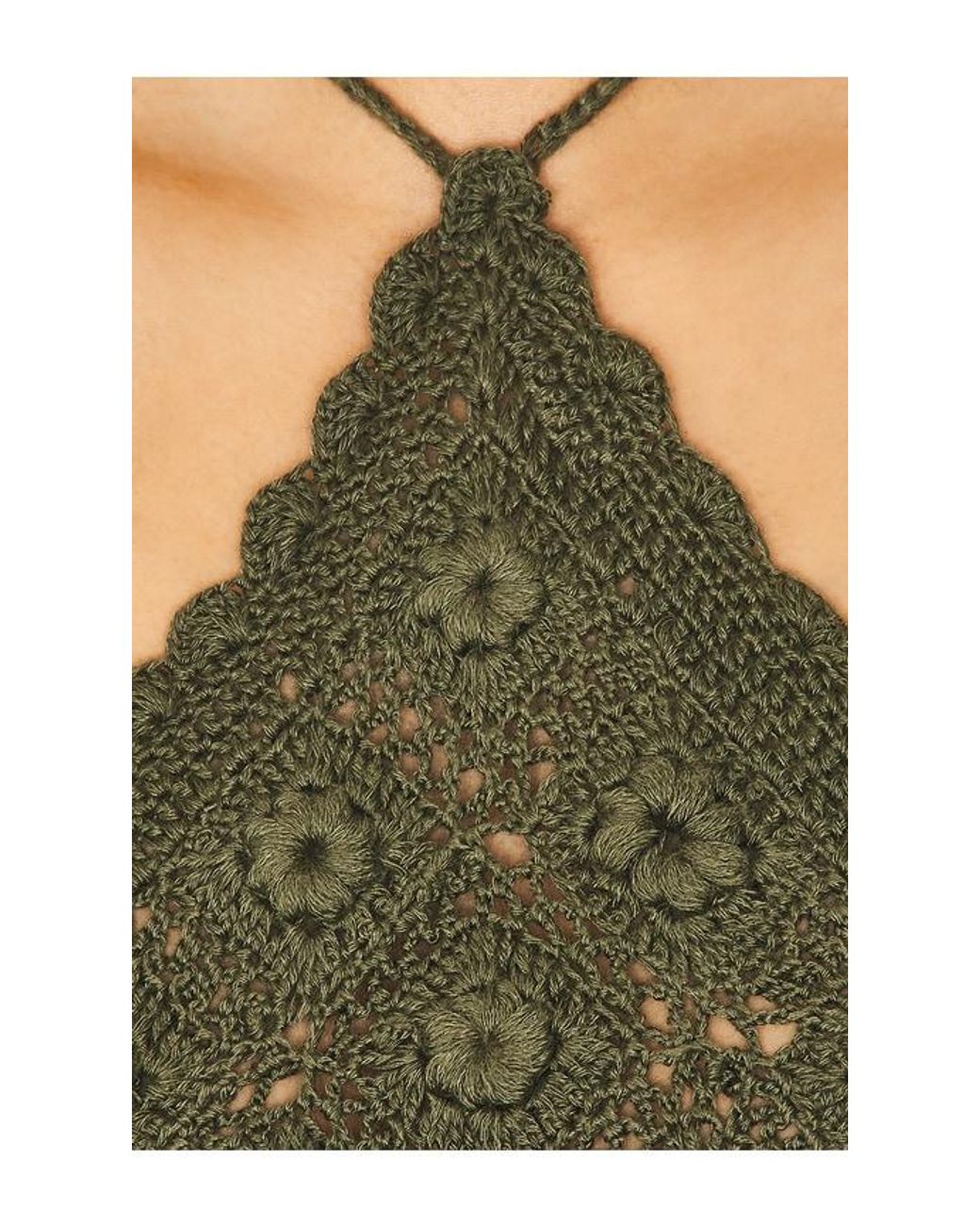 Agua Bendita Green X Revolve Flower Top