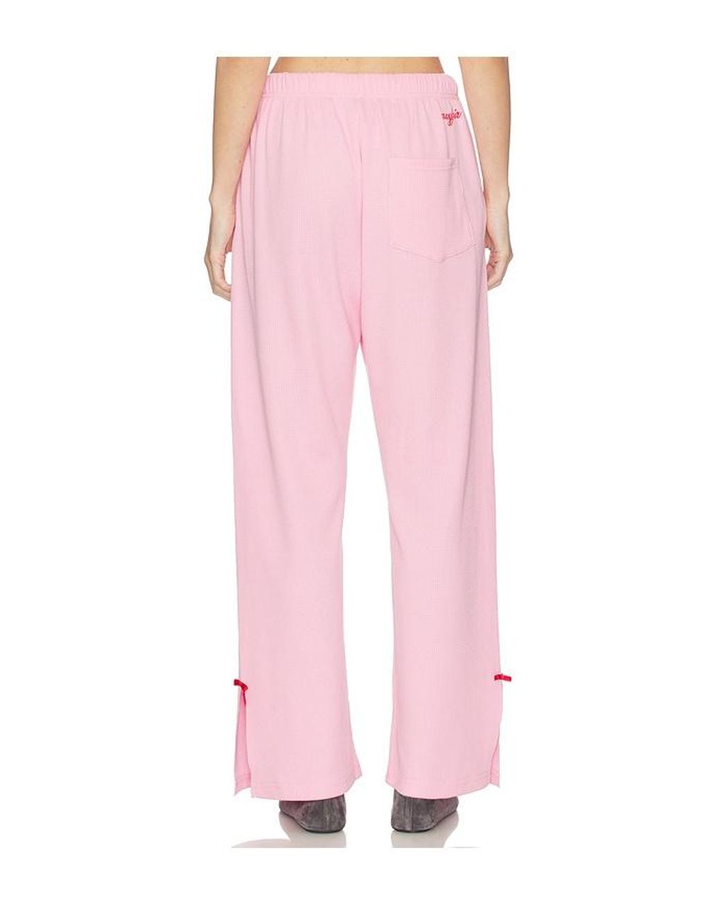 The Mayfair Group Pink Somebody Love You Wide Leg Sweatpants
