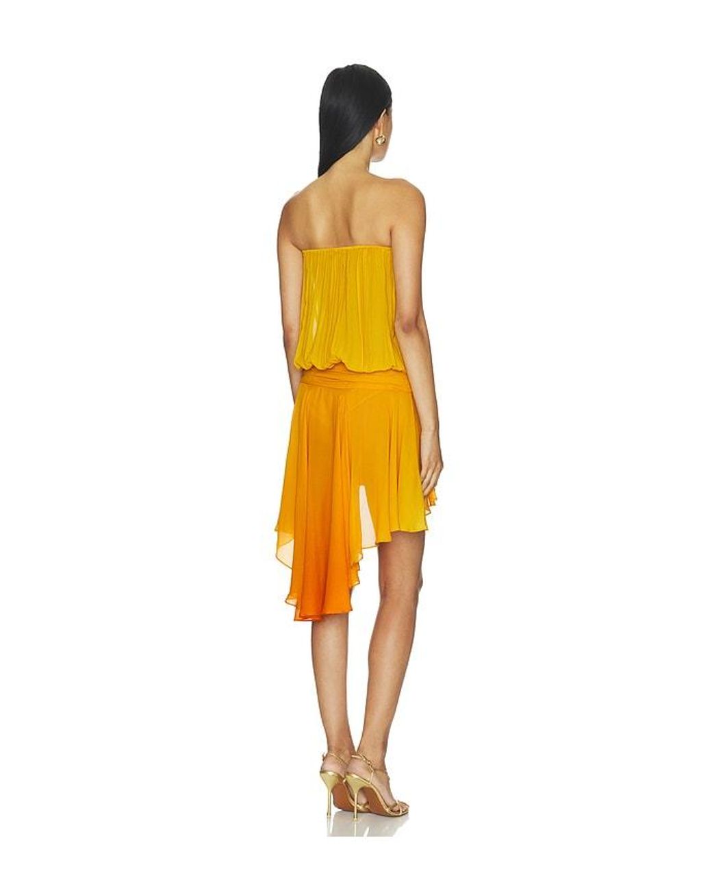 LOBA Orange Arielle Ombre Mini Dress