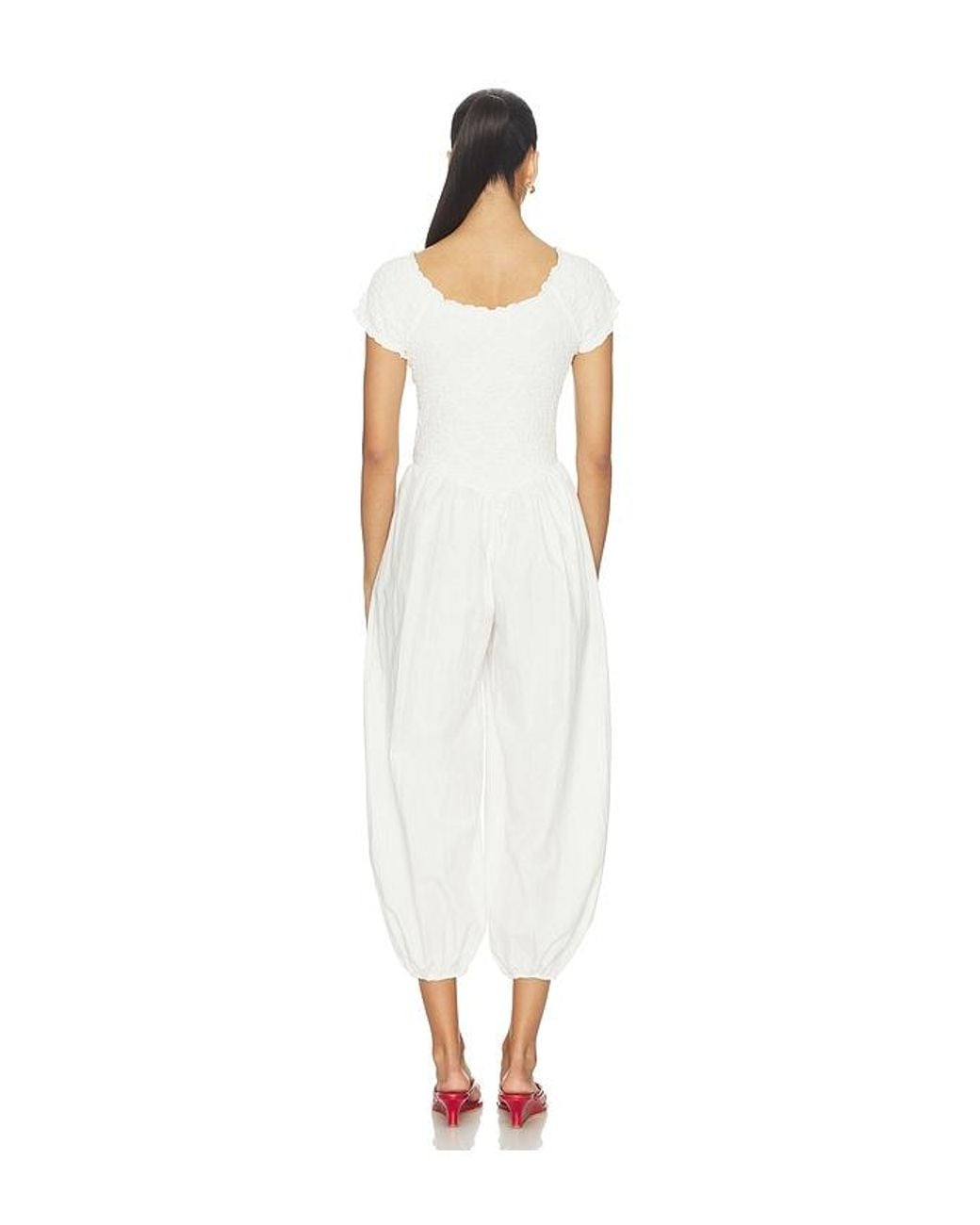 Lisa Says Gah White Goldie Jumpsuit