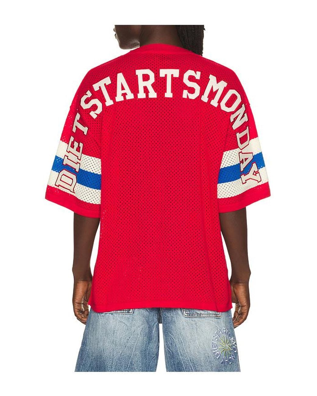 DIET STARTS MONDAY Red Knit Jersey for men