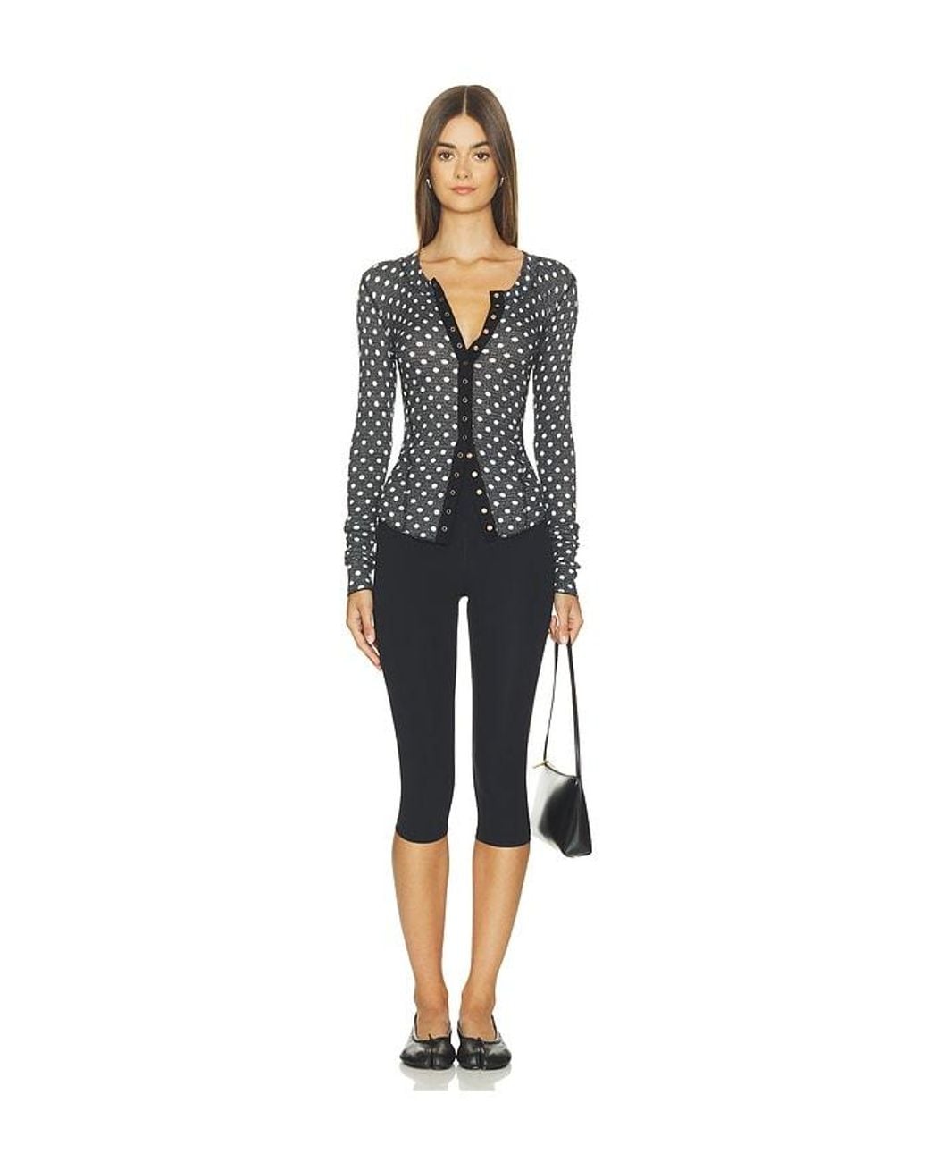 Free People Black Going Places Printed Cardi