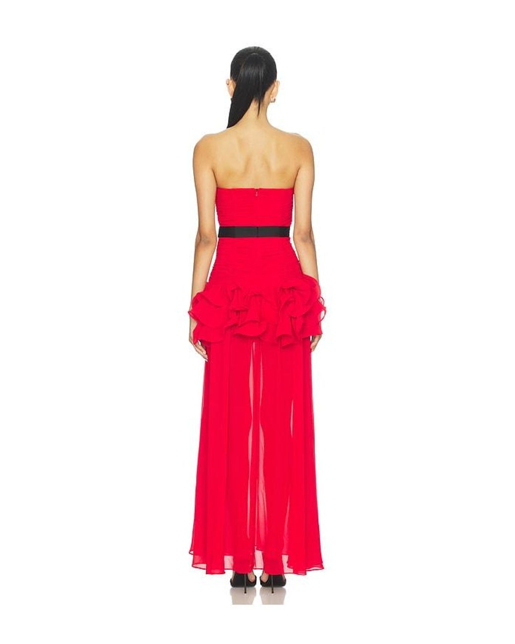 MAJORELLE Red Fauna Gown