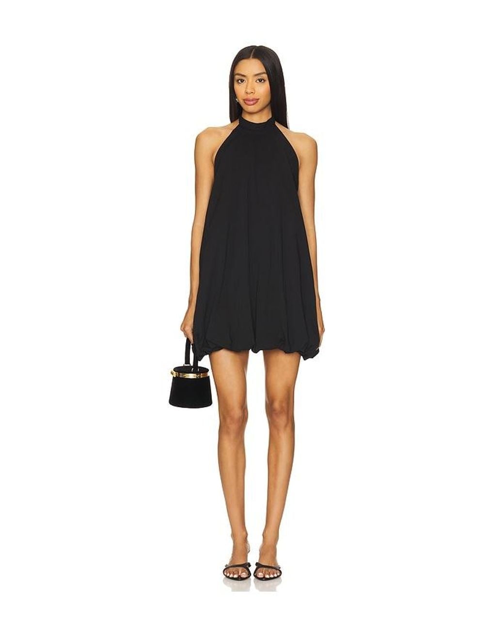 MORE TO COME Black Nala Bubble Mini Dress