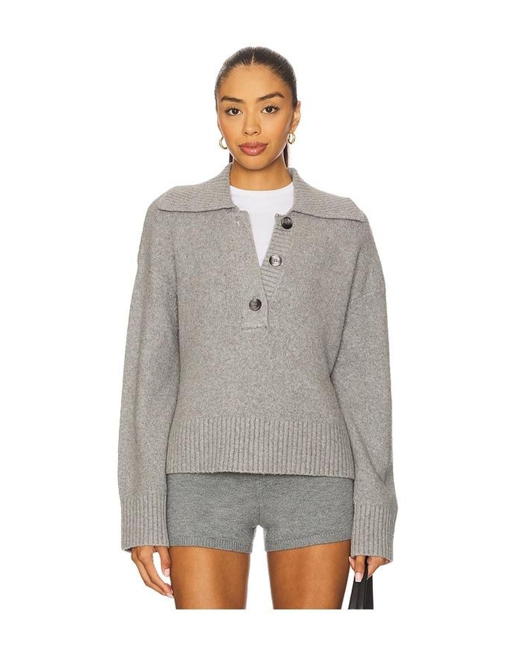 Free People Gray Trading Up Polo