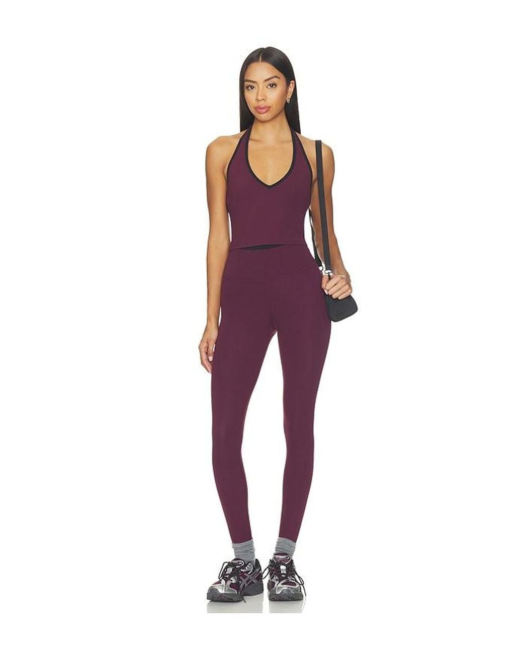 Splits59 Purple Rory Airweight Halter Bralette