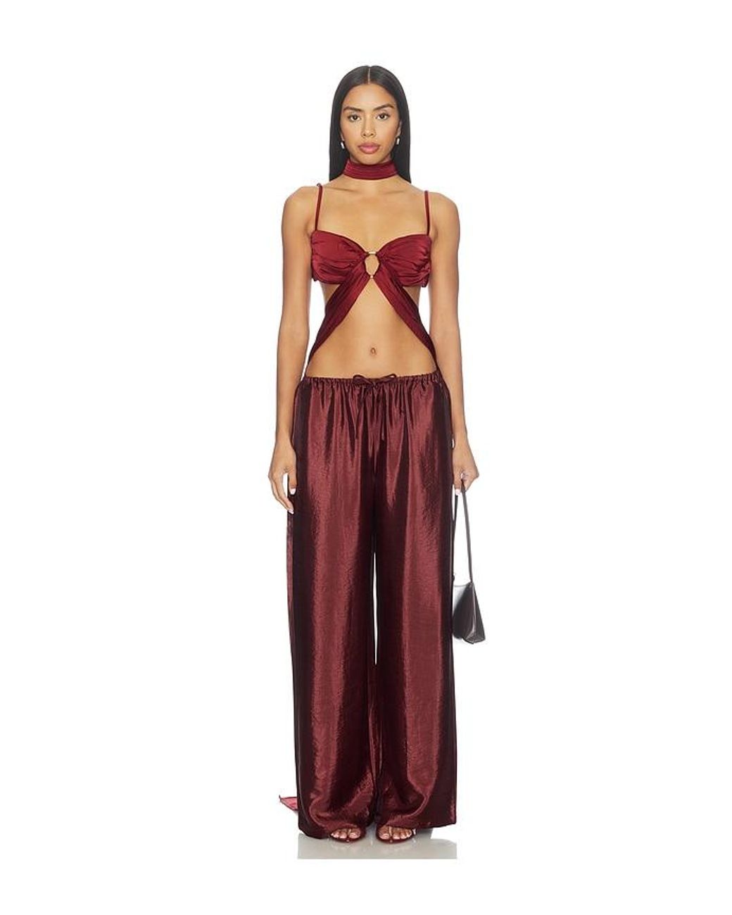AMOR MIA Red Wrap Top