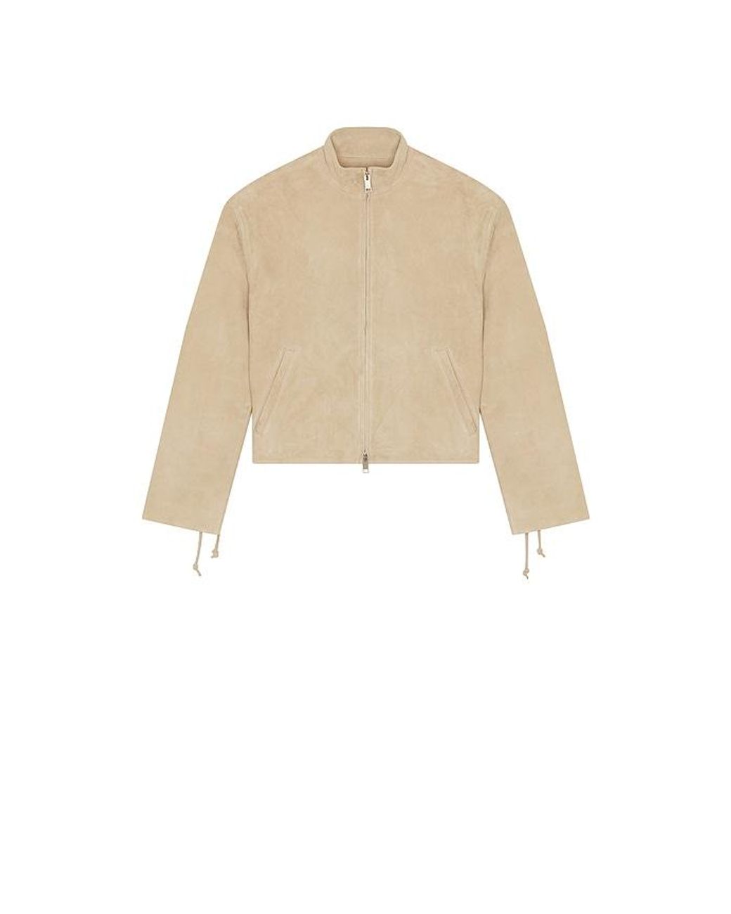 GRLFRND Natural Annika Suede Lace Up Jacket