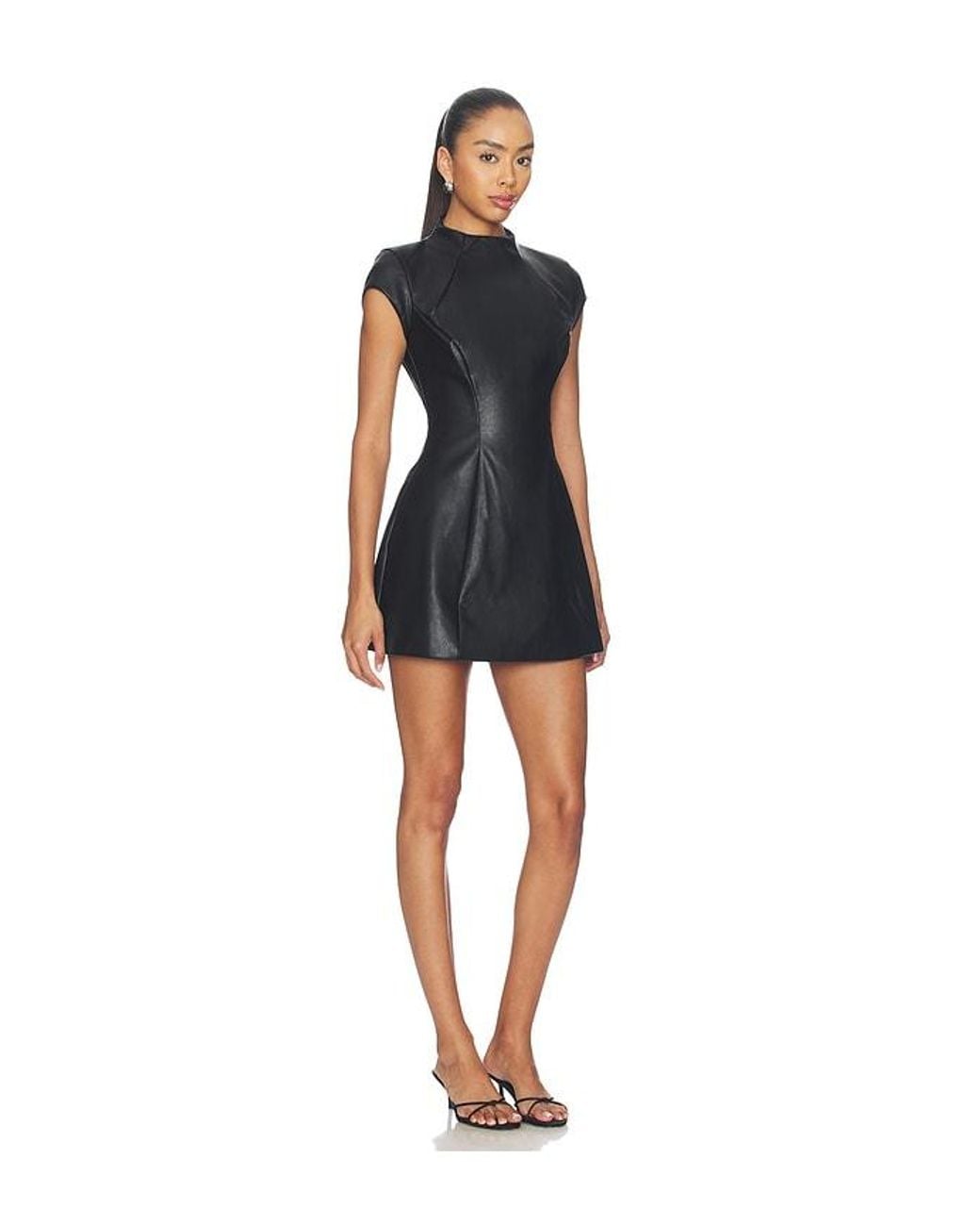 Bardot Black Delphi Faux Leather Mini Dress