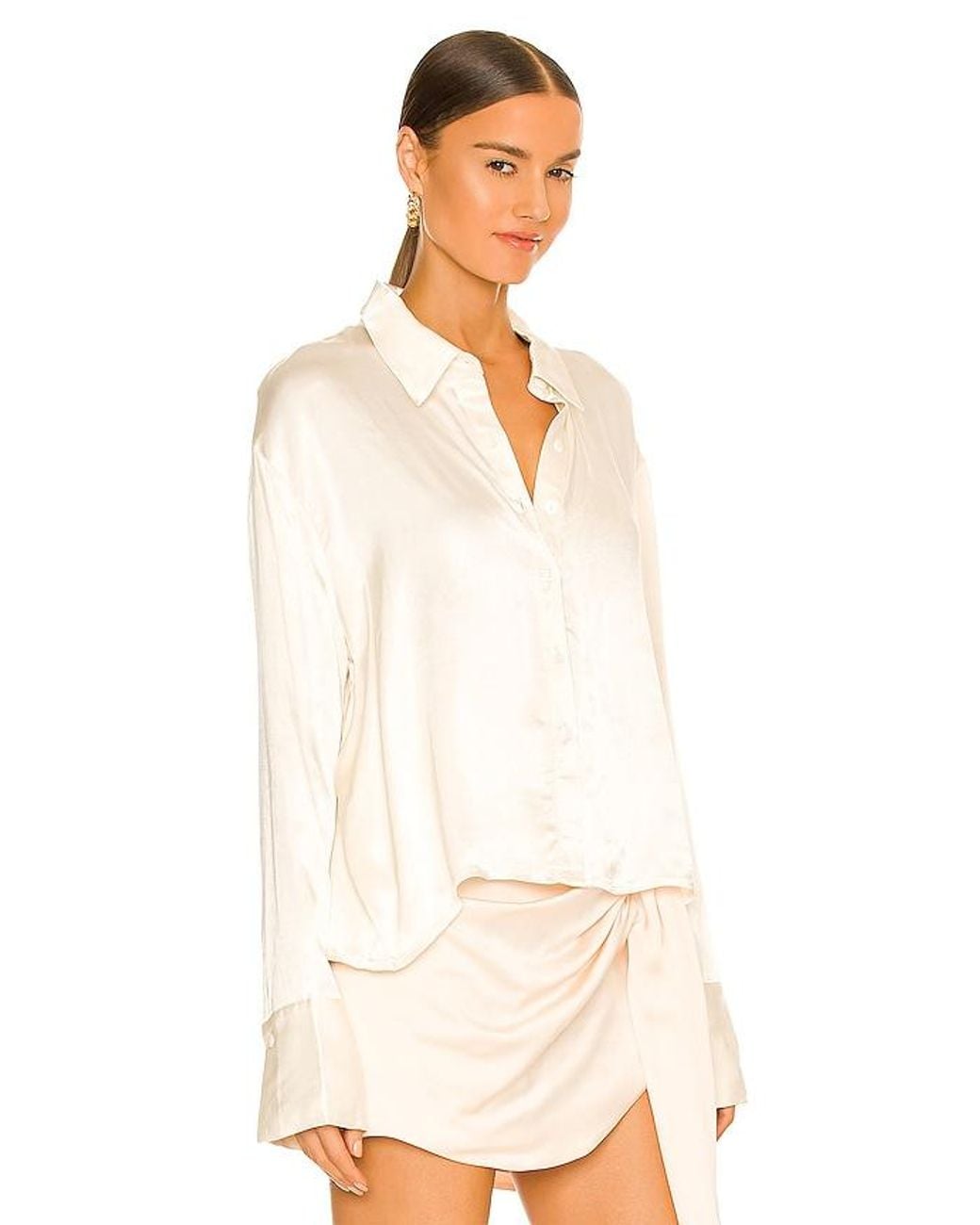 SNDY'S Natural Rising Satin Shirt