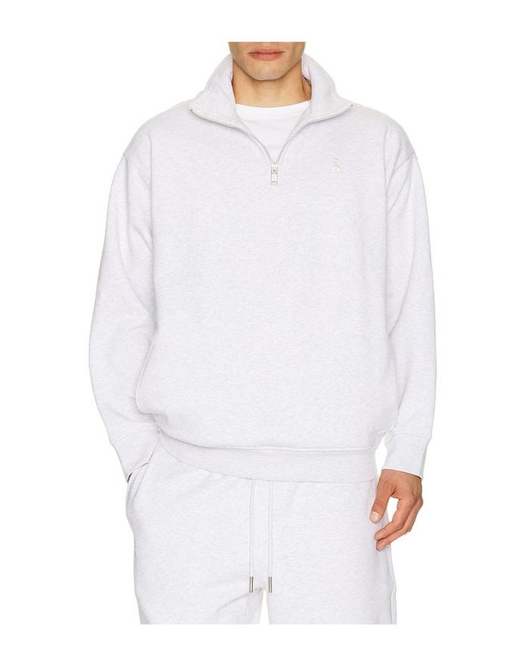 On Shoes White Club Collective 1/4 Zip for men