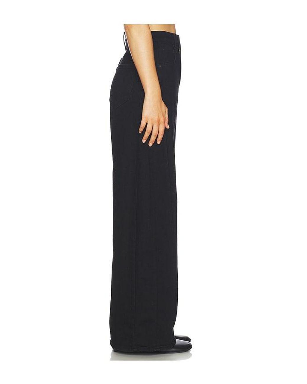 Mother Black The Pipe-Dream Zip Sneak Jeans