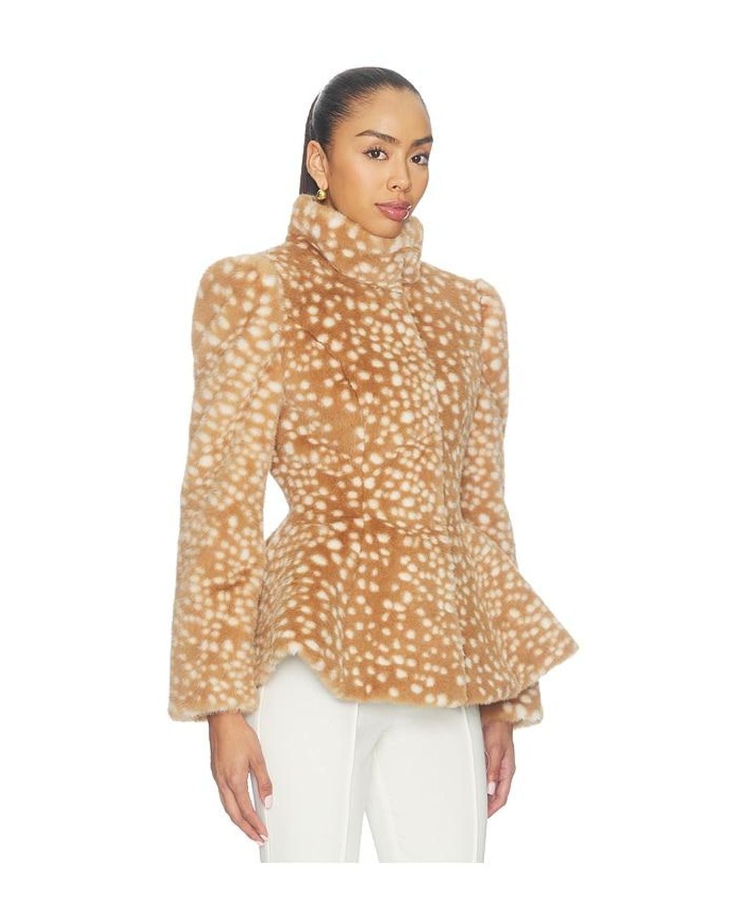 Lovers + Friends Natural Bambella Faux Fur Jacket