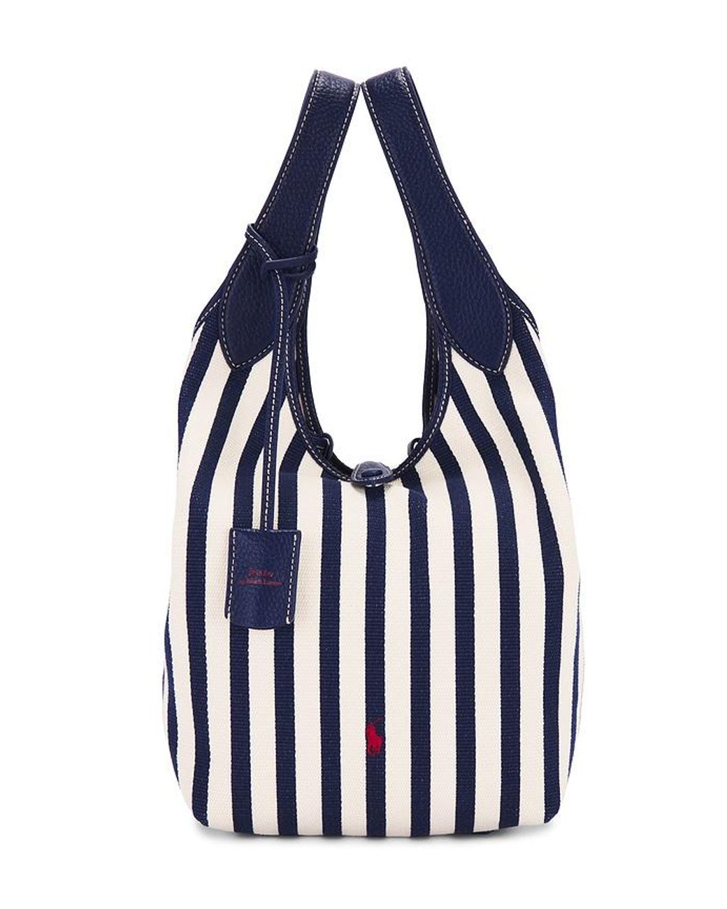 Polo Ralph Lauren Polo Play Striped Canvas Medium Tote in