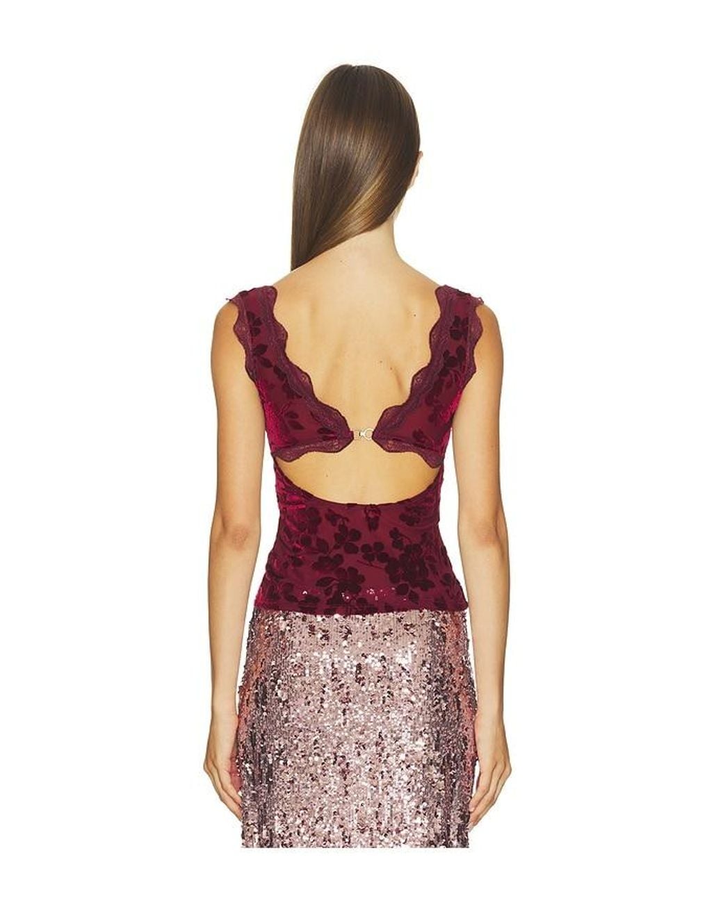 Free People Red Loved You First Cami