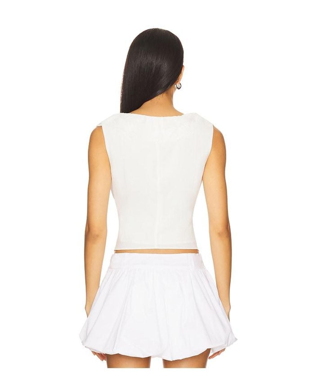 GUIZIO White Paloma Lace Top