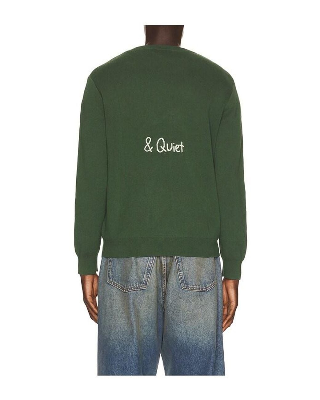Museum of Peace & Quiet Green Imagine Knit Sweater for men