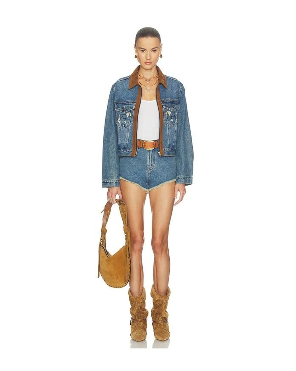 Urban Outfitters Blue Horsey Short