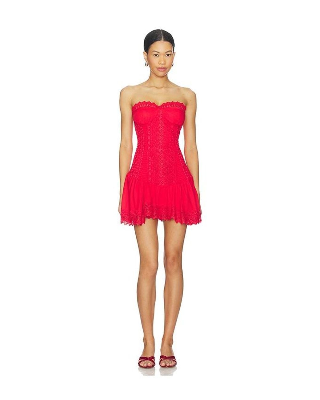 Charo Ruiz Red Julisse Short Dress