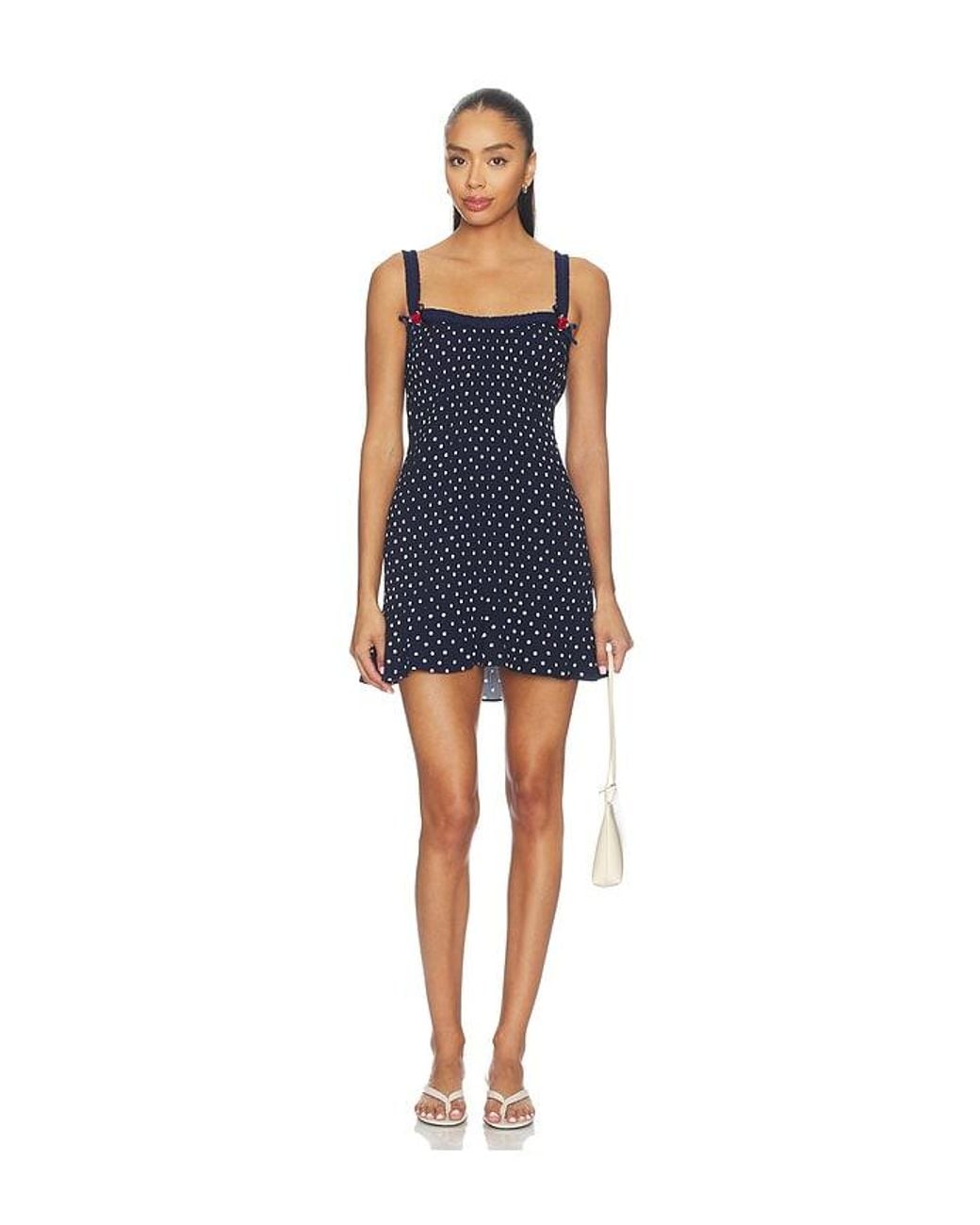 GUIZIO Blue Penelope Plisse Dress