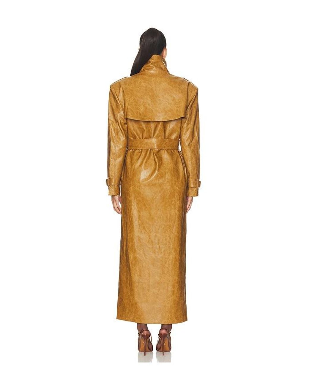 Bronx and Banco Natural Faux Leather Trench Coat