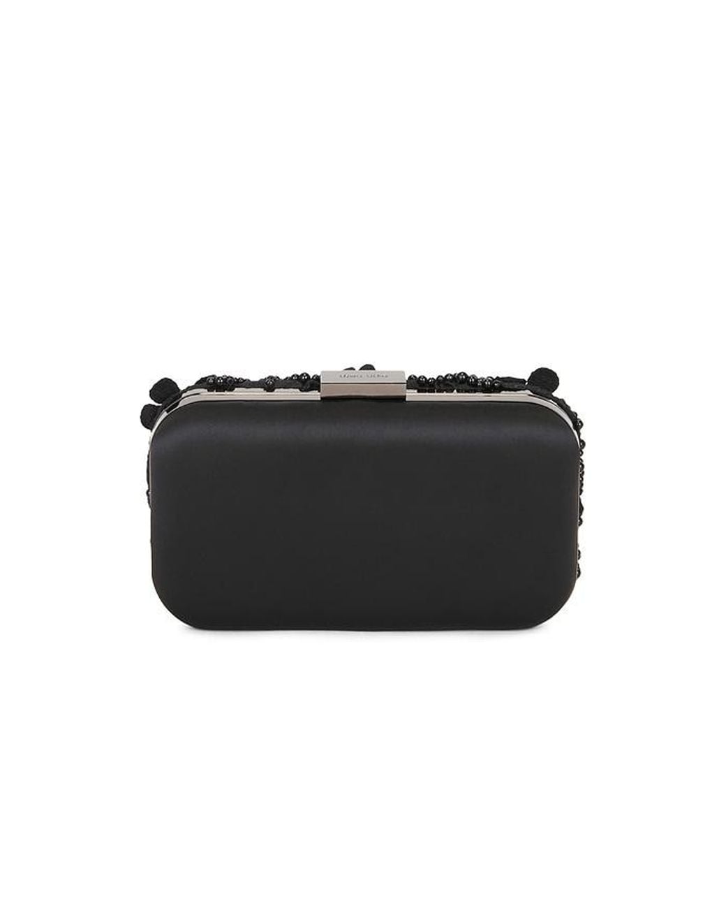 Olga Berg White Beth Encrusted Clutch