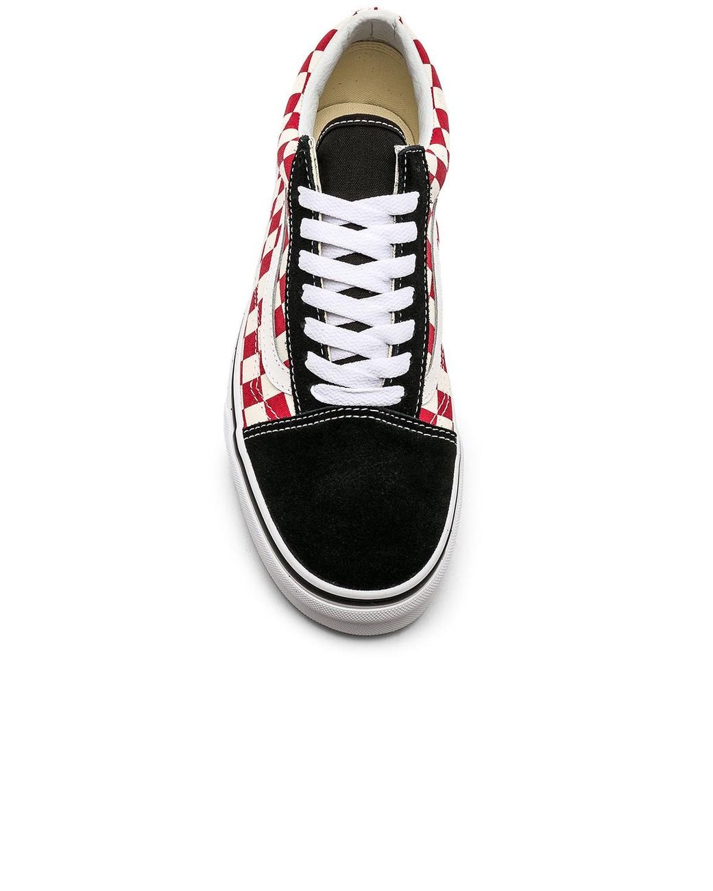 Vans Suede Checkerboard Old Skool in Black & Red (Red) for Men | Lyst